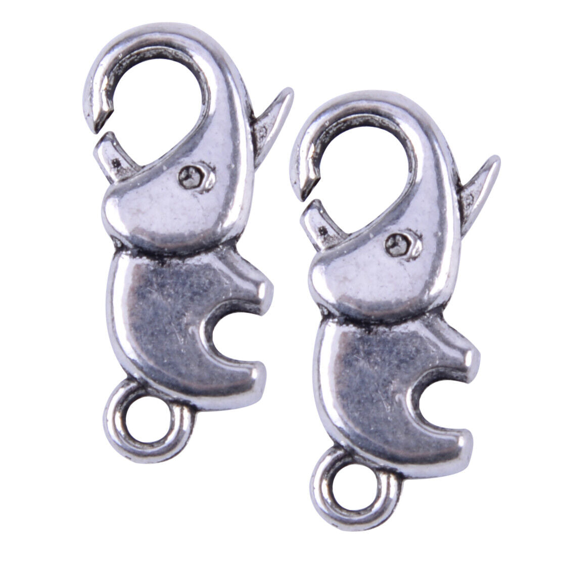 10Pcs Metal Lobster Claw Clasp Finding Elephant For Jewelry Handmade Crafts Ld