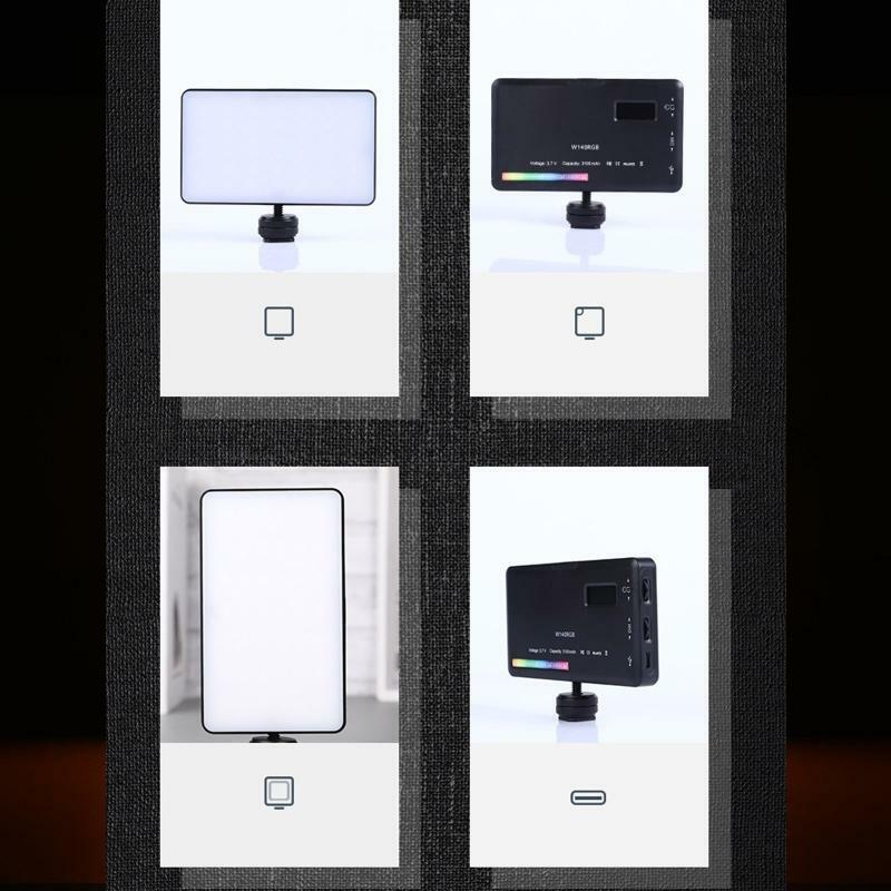 RGB LED Video Light Photography Camera Fill Light CRI95+ 2500K-9000K Display