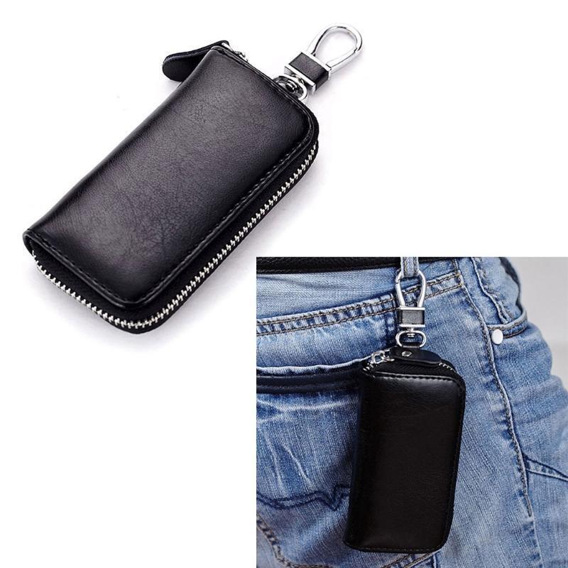 Wallet Card Holder Pocket Leather Car Key Holder Bag Coin Purse for Women Men