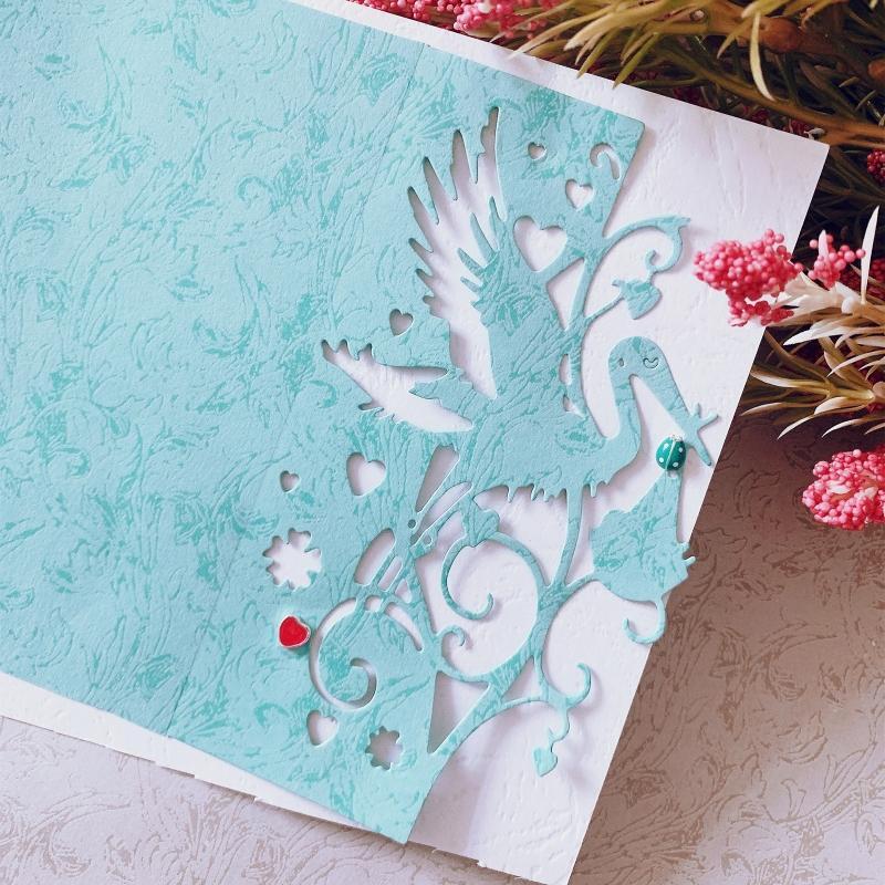 Bird Flower Border Metal Cutting Dies Stencil DIY Scrapbooking Album Paper Card