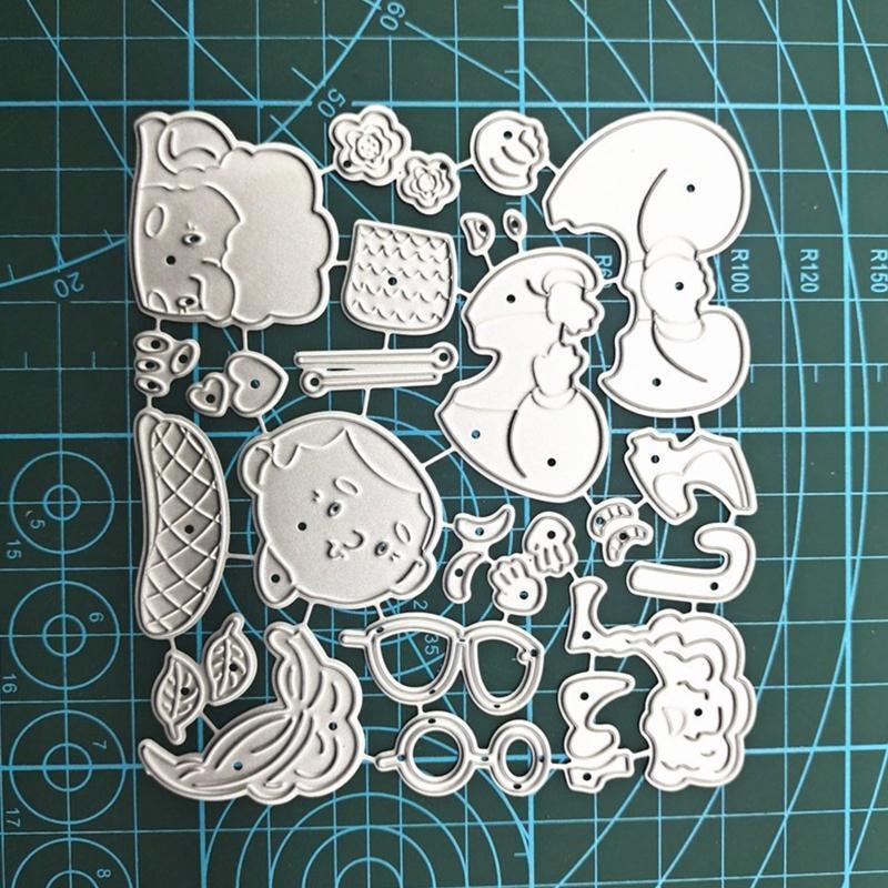 Grandparents Metal Cutting Dies Photo Album Family Together Party Diary