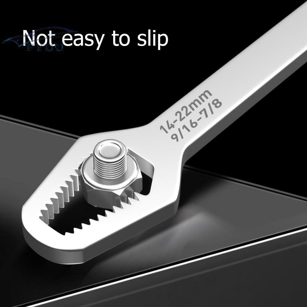 Multi-purpose 8-22mm Double-Head Self-Tightening Adjustable Torx / Rachet Wrench