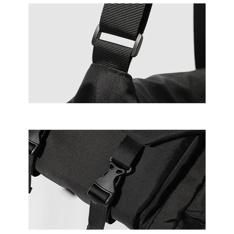 Durable Black Messenger Bag Crossbody Bags Sports Bag for Camping Climbing