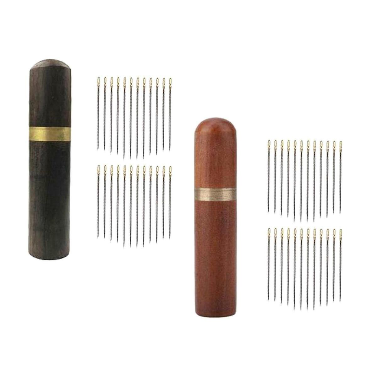 48Pcs Self- with Wooden Case Sewing Stitching Crafts Tools