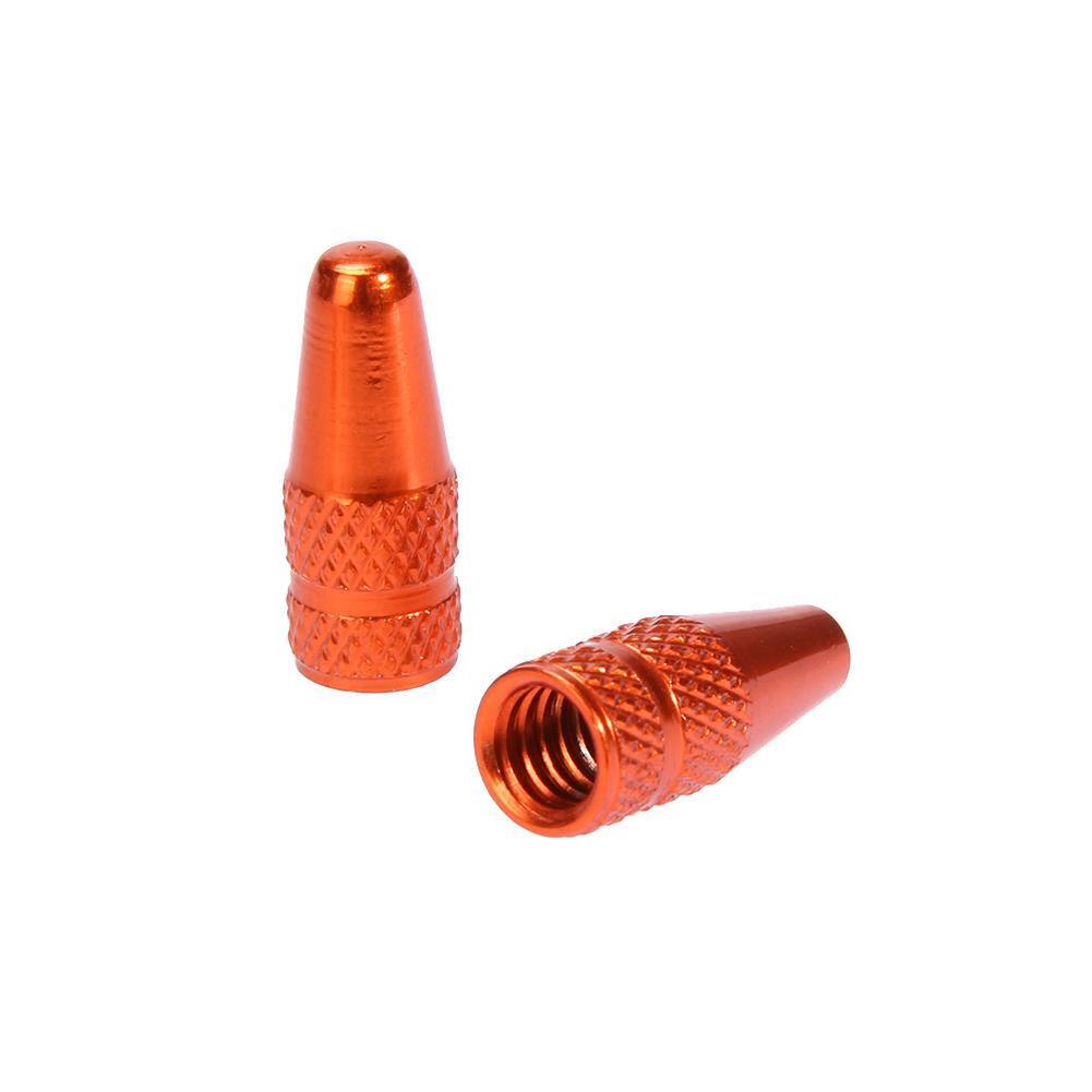4pcs Presta Valve Stem Caps+ 4pcs Valve Cores+ Wrench Tool Kit (Red)