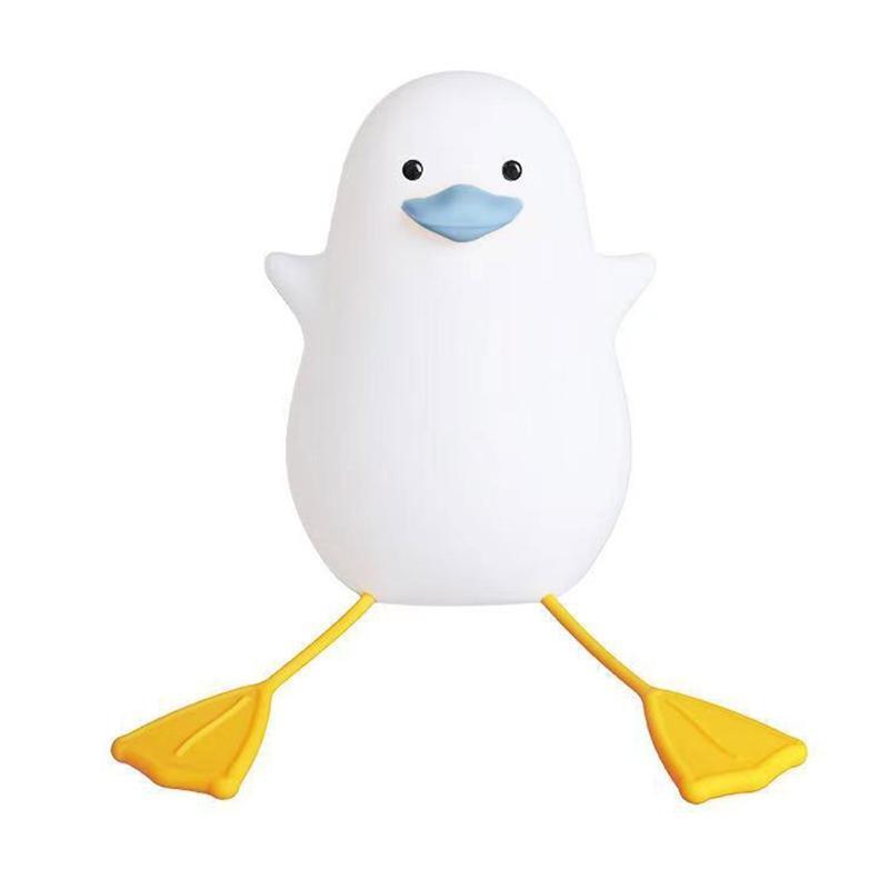 2 in1 Mini Duck Night Light with Mobile Phone Holder Cartoon Touch Lamp for Kids