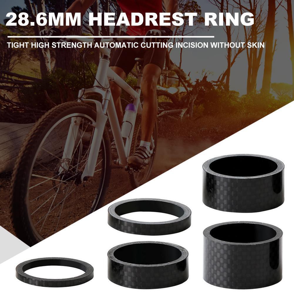 5pcs/set 28.6mm Carbon Fiber Washers MTB Bike Bicycle Headset Stem Spacers