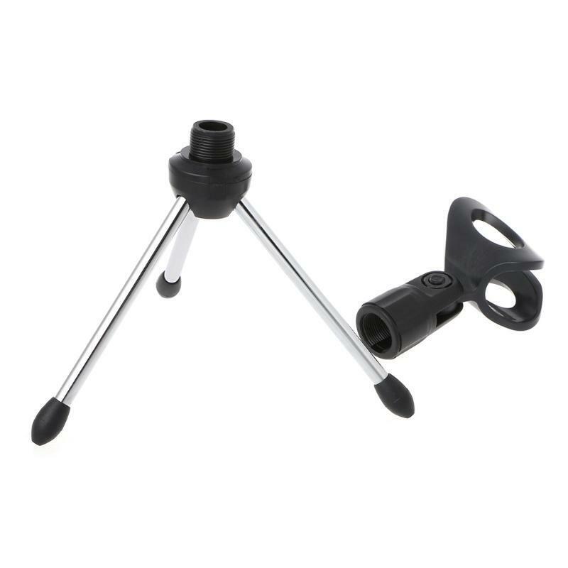 Mini Portable Microphone Holder Desktop Foldable Mic Stand Tabletop Tripod