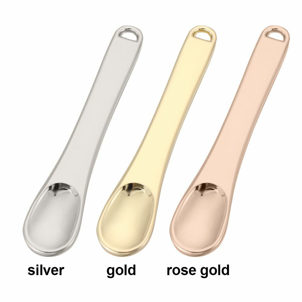 Cosmetic Makeup Skincare Spatula Reusable Scoop Cosmetic Mini Spoon Metal