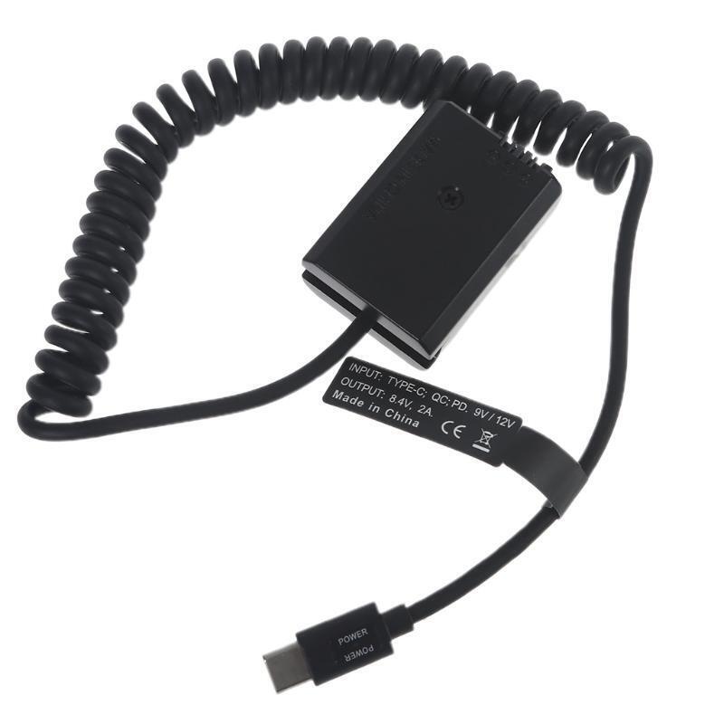 USB C to Dummy Battery Replacement for NP-FW50 Support PD 9V / 12V Output