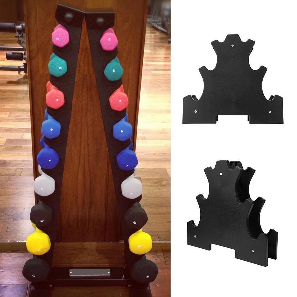 3 Tier Plastic Dumbbell Rack Storage Holder Tree Exercise Equipment Black?