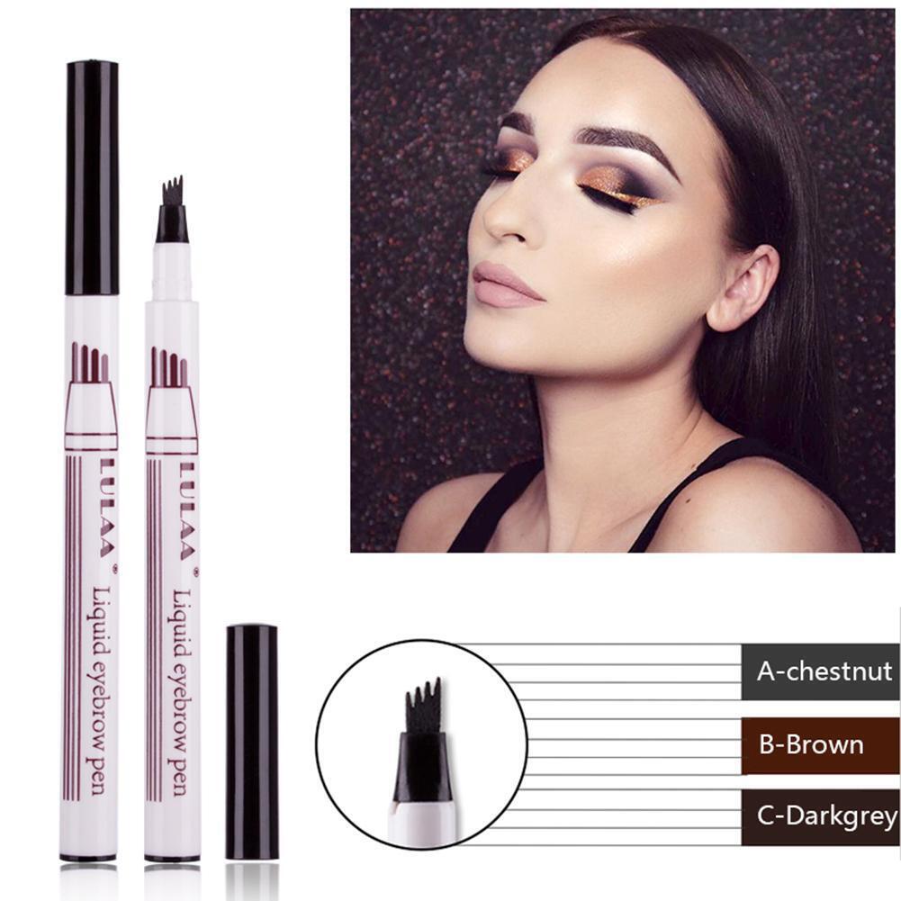 Waterproof Long Lasting Sketch Drawing Tattoo Liquid Eyebrow Pencil(Grey)