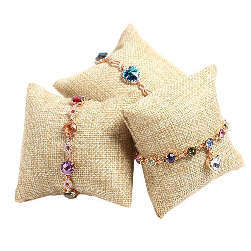 Small Pillow Cushion Bracelet Bangle Wrist Watch Jewelry Display Holder Showcase