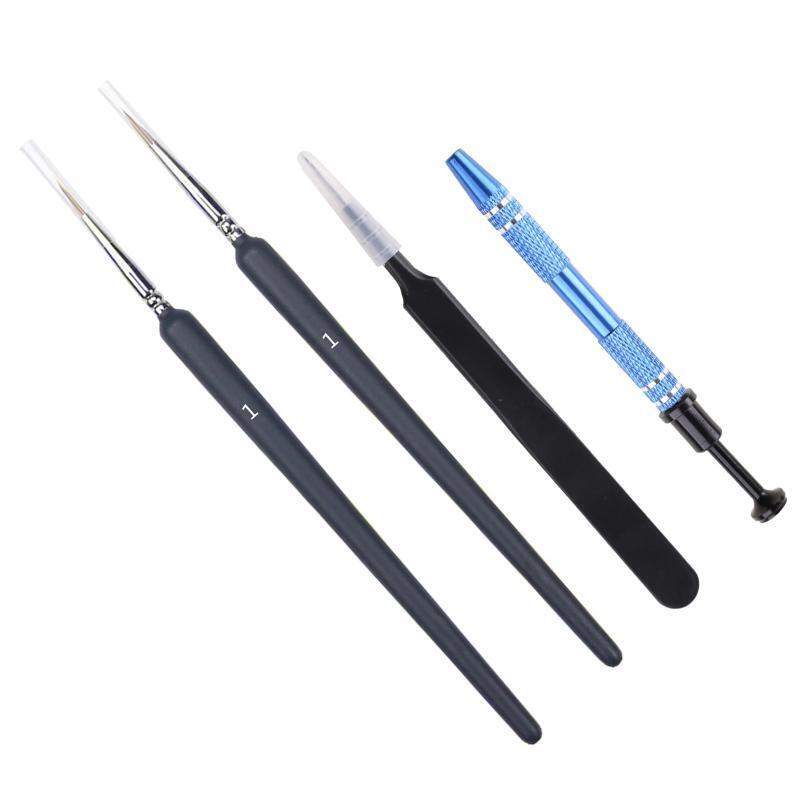 for MX Mechanical Keyboard Switch Stem Holder Tweezers Lube Brushes Grabber Set