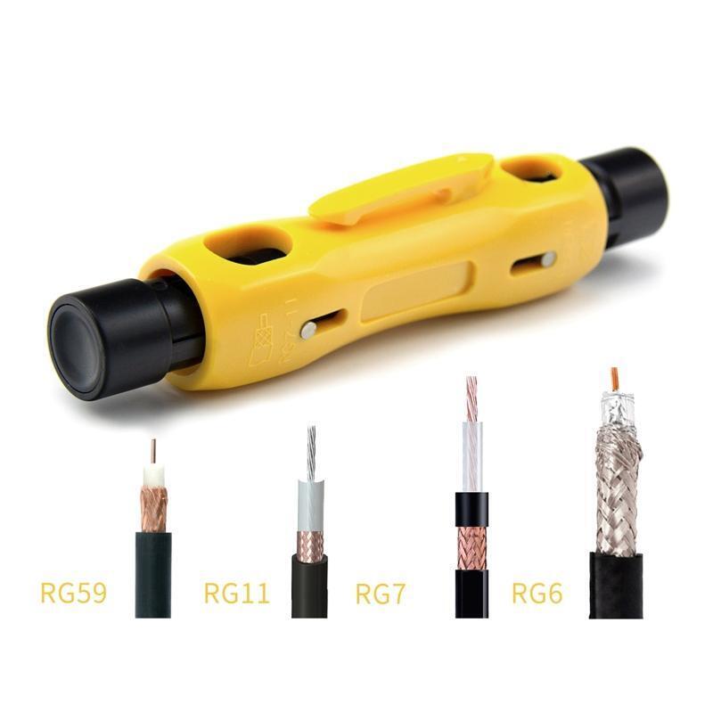 Coaxial Cable Wire Pen Cutter Stripper Hand Pliers Tool for RG59 RG11 RG7 RG6