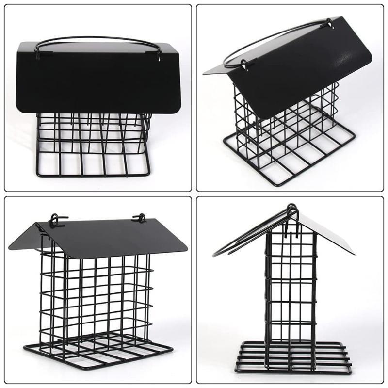 Hanging Bird Feeders for Outdoors Metal Suet Holder Creative Bird Fruit Box
