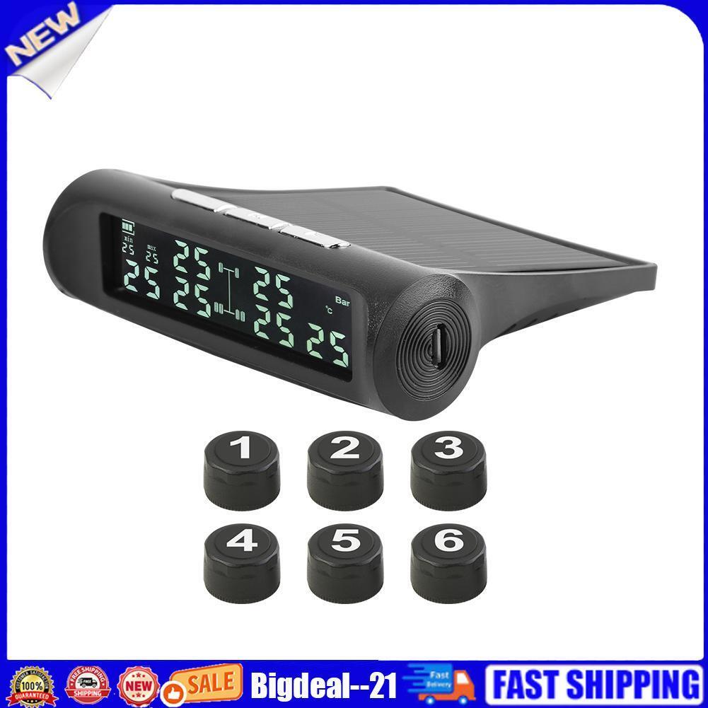 AN-07 Solar Truck TPMS LCD Display Tire Pressure Monitoring Alarm System
