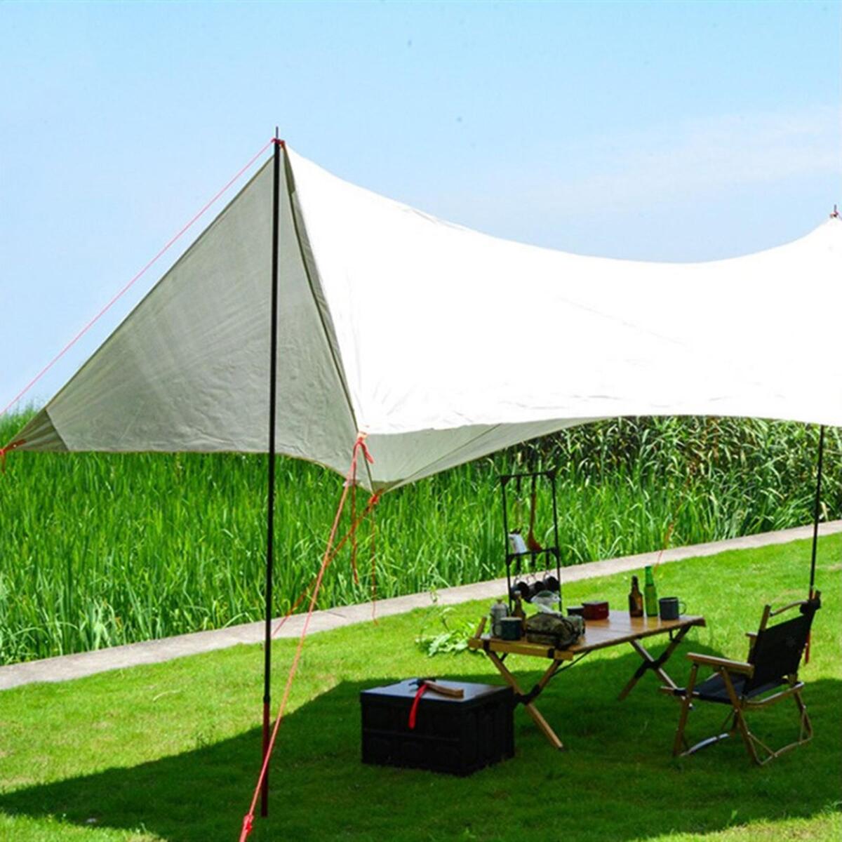 Portable Tarp Poles Tent Rods Beach Shelter Aluminum Alloy Outdoor Camping