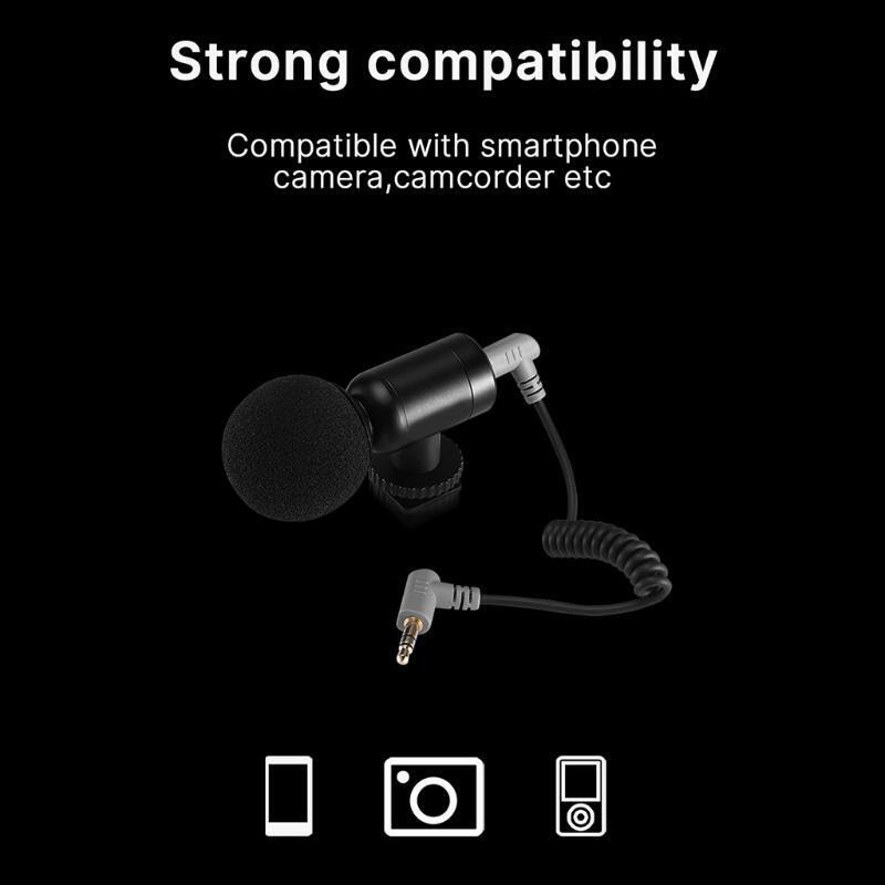 Universal Video Microphone Mini Super for Smartphone Camcorders Podcast Recordin