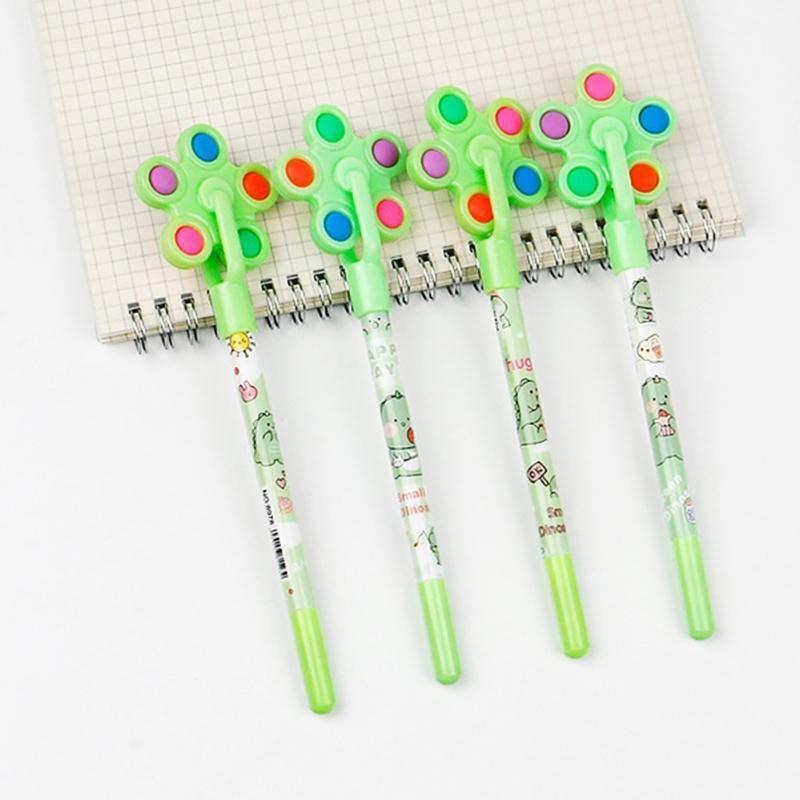 Novelty Gel Pen with Spinning-Top Needel Nib Refillable Writing Pen for Students