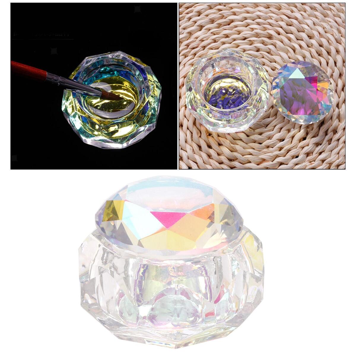 Art Drappen Dish Bowl Colorful Crystal Flat, cup glass, Support