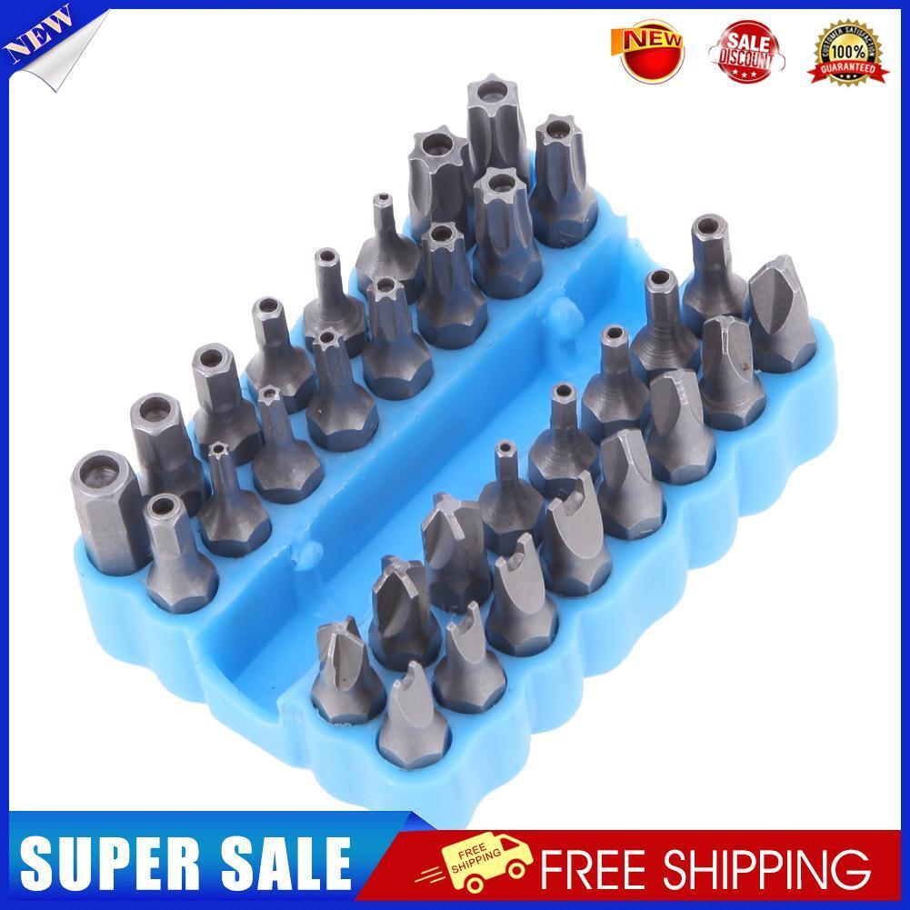 Security Tamper Proof Bit Set 33pc Torq Torx Hex Star Spanner Tri Wing Scre