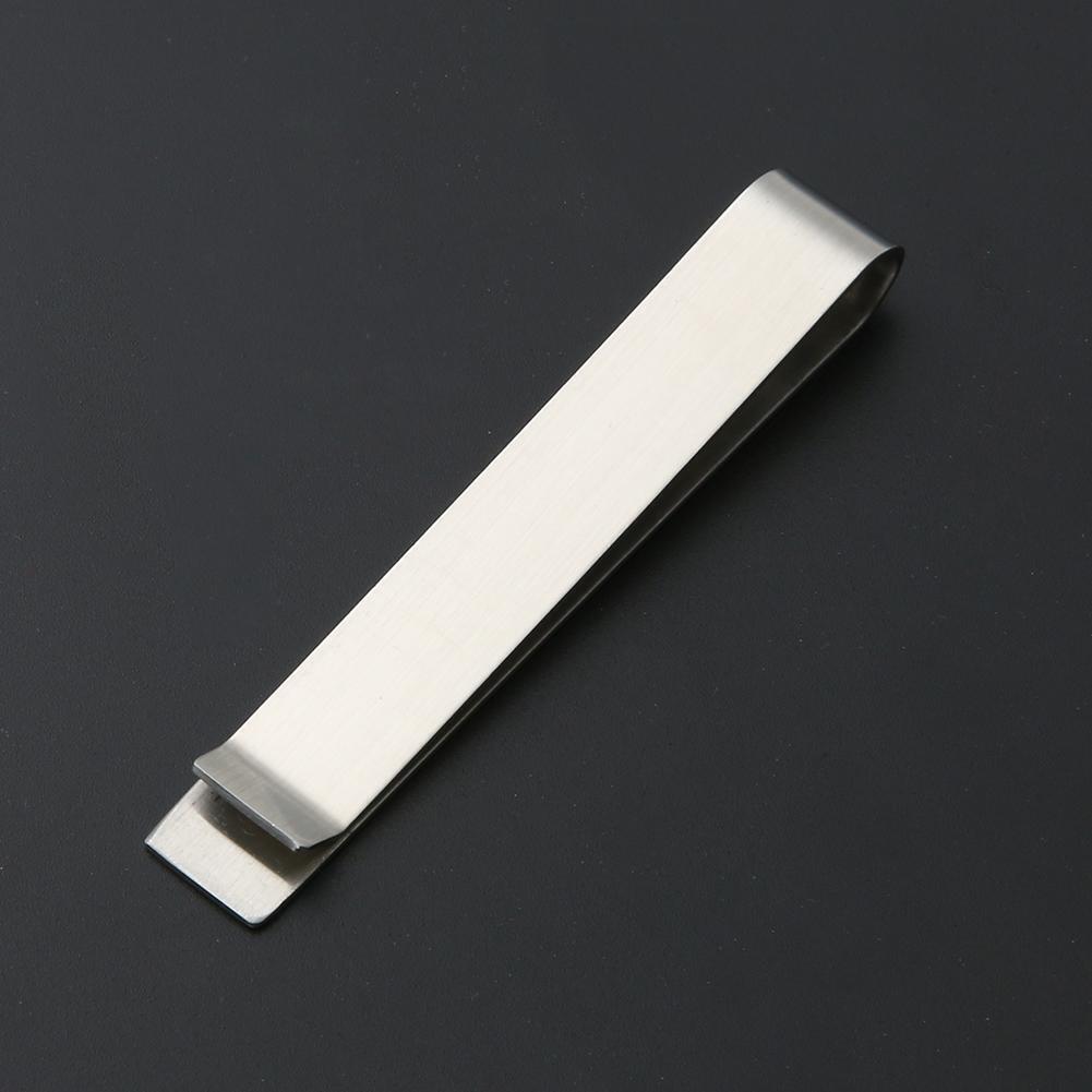 Long Metal Stainless Steel Money Clip Collar Card Clip Cash Holder Folder