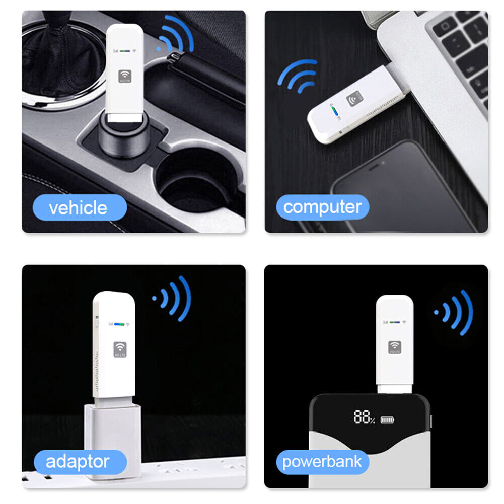 4G WiFi Dongle USB Wireless Router Portable WIFI LTE Modem (EU Version)