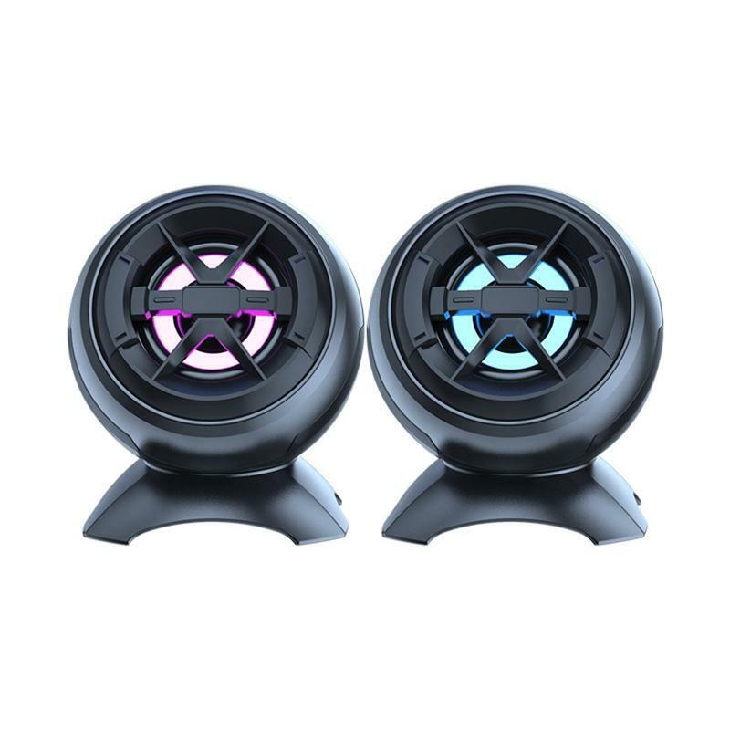 2 PCS USB Computer RGB Light Wireless Mobile Phone Speaker Wireless Speaker