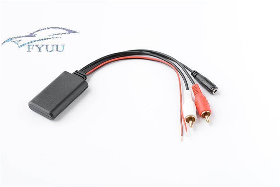 1.5 meters Car 2RCA Bluetooth Connection Wireless Adapter AUX Music+MIC Phone