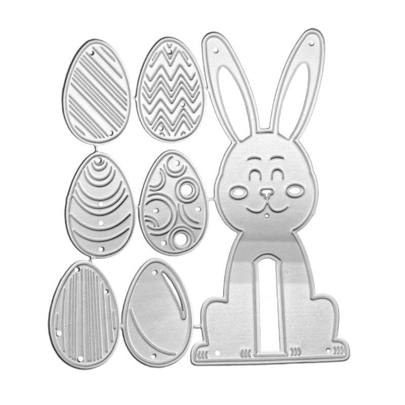 Easter Egg Rabbits Metal Cutting Dies Stencil DIY Scrapbooking Album Paper Card