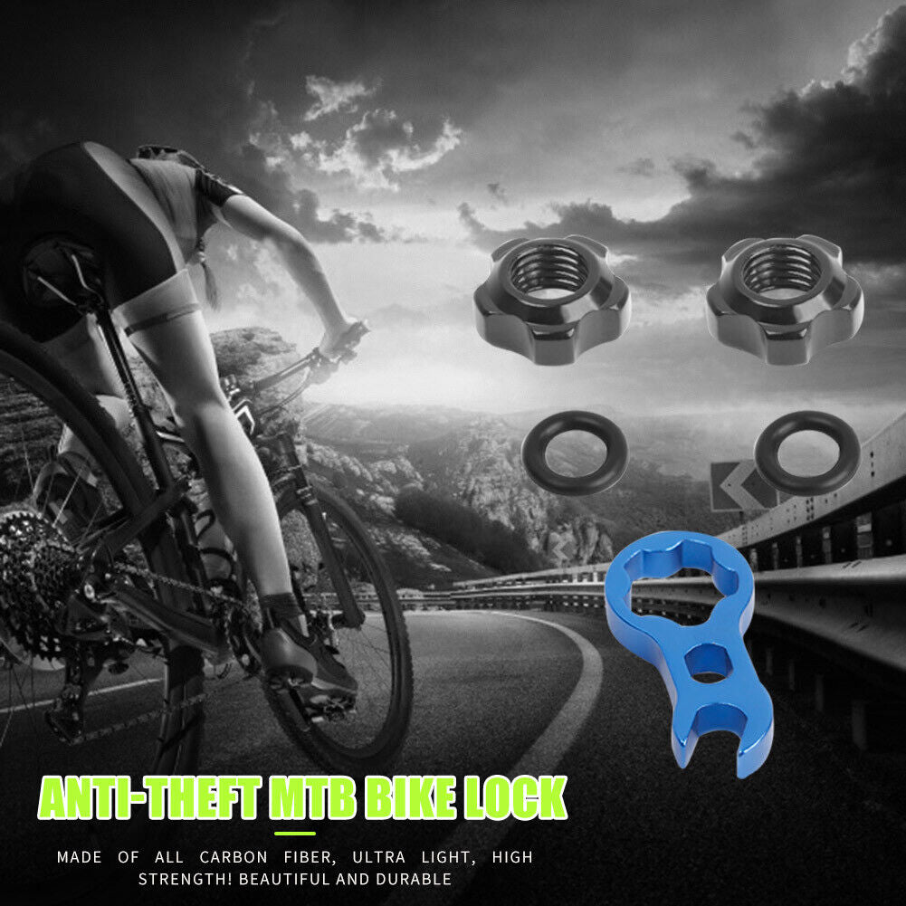 2pcs Bicycle Presta Valve Nuts with Wrench Washer MTB Bike Accessories