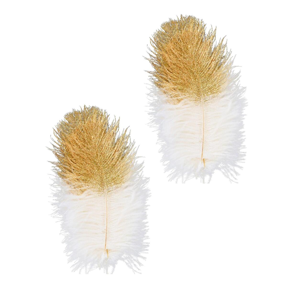 24  Feathers 15 20 Cm for Centerpieces Black And White