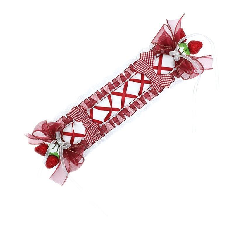 Lolita Pleated Lace Hairhoop Live Broadcast Hair Holder Festival Party Headwear