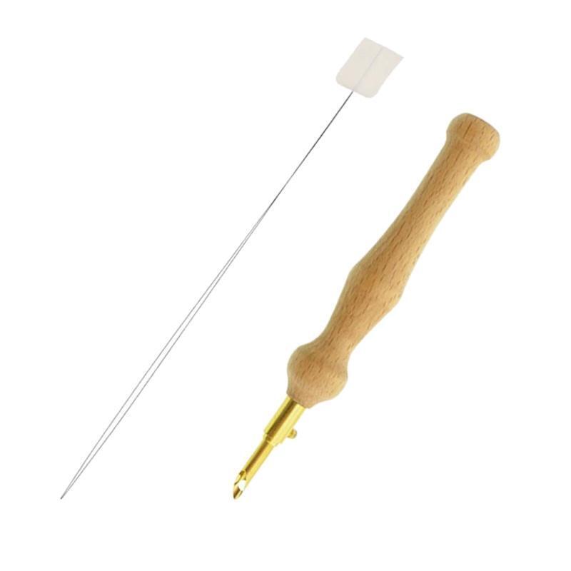 Knitting Embroidery Punch Threader Needle Pen Adjustable Sewing Accessories DIY