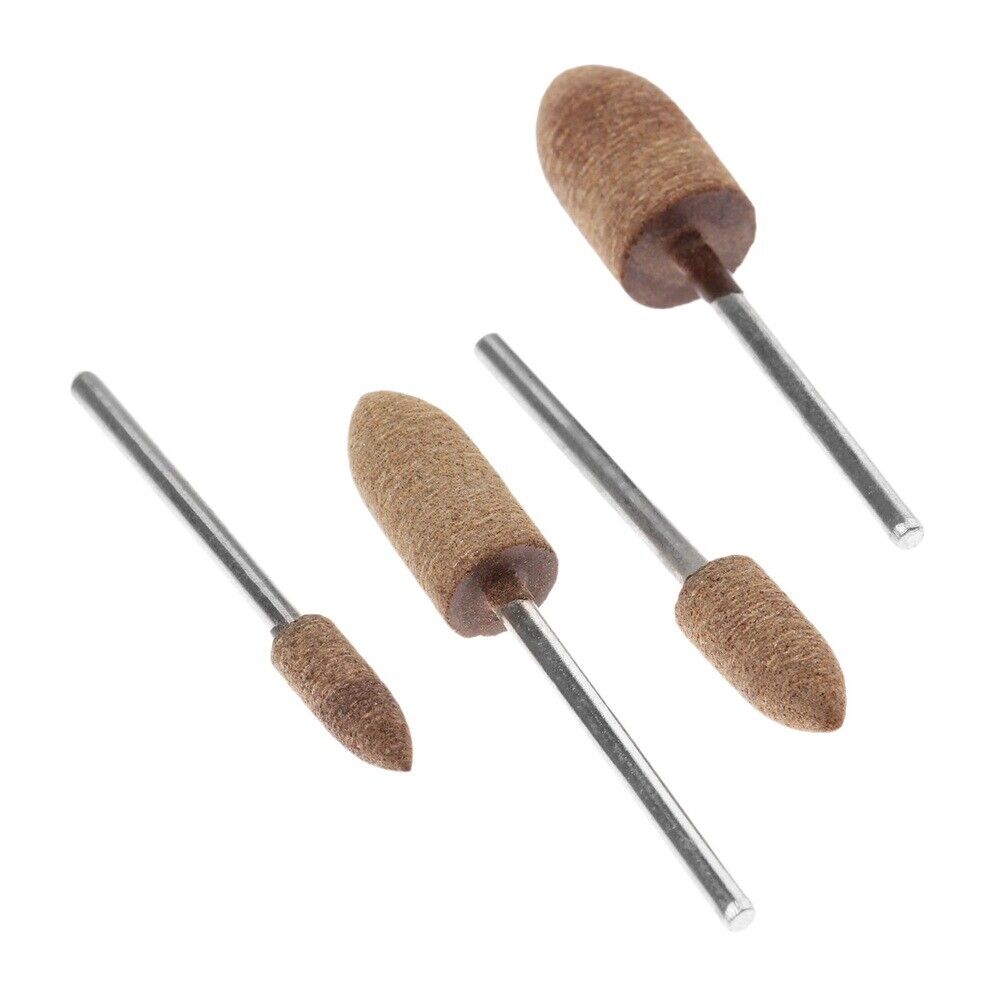 4Pcs 2.35mm 0.1inch Leather Polishing Buffing Brush Bullet Type Rotary Tools