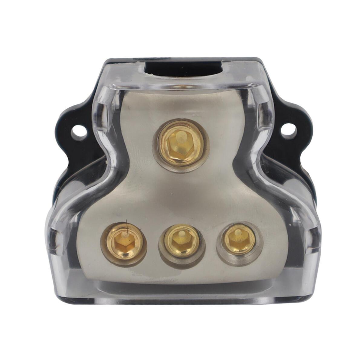 3 Way Power Ground Distributor Block 3x 4 Gauge Out Accessory