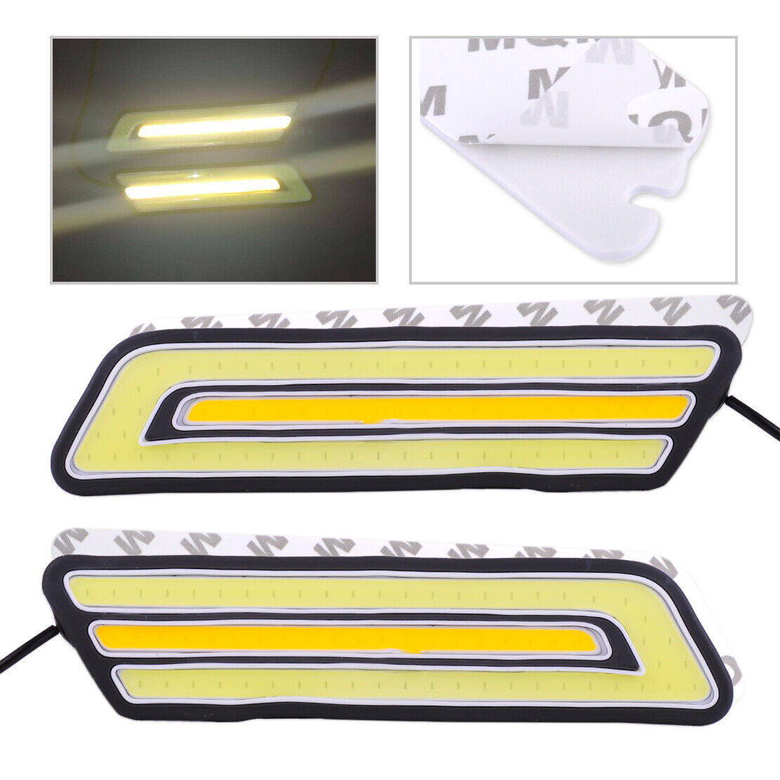 2 COB Flexible DRL car accessories LED Day Light Daytime running light DC 12V Li