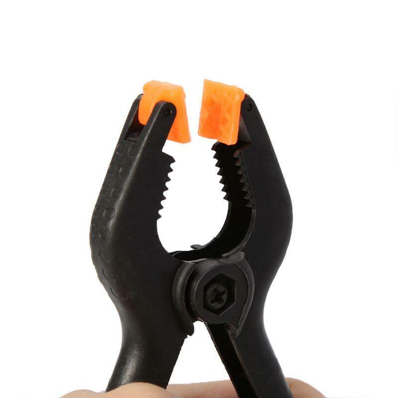 3 Inch Heavy Duty Plastic Nylon Spring Clamp Clip Tips For Photography Black