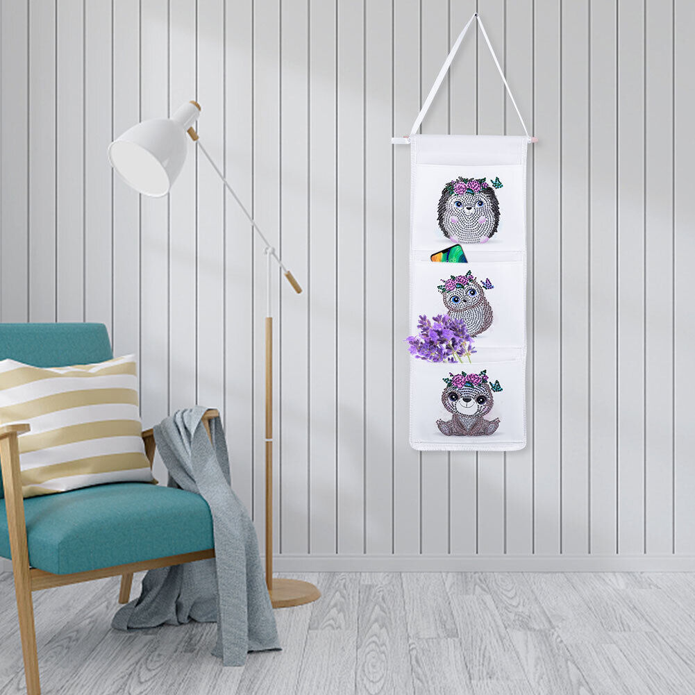 Wall Hanging Storage Bag DIY Owl Diamond Painting Home Organizer (AA1024)