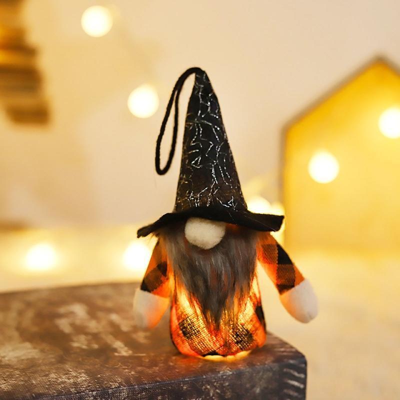 Halloween Hanging Gnome Gnomes Pendants 4pcs/set with Led Light