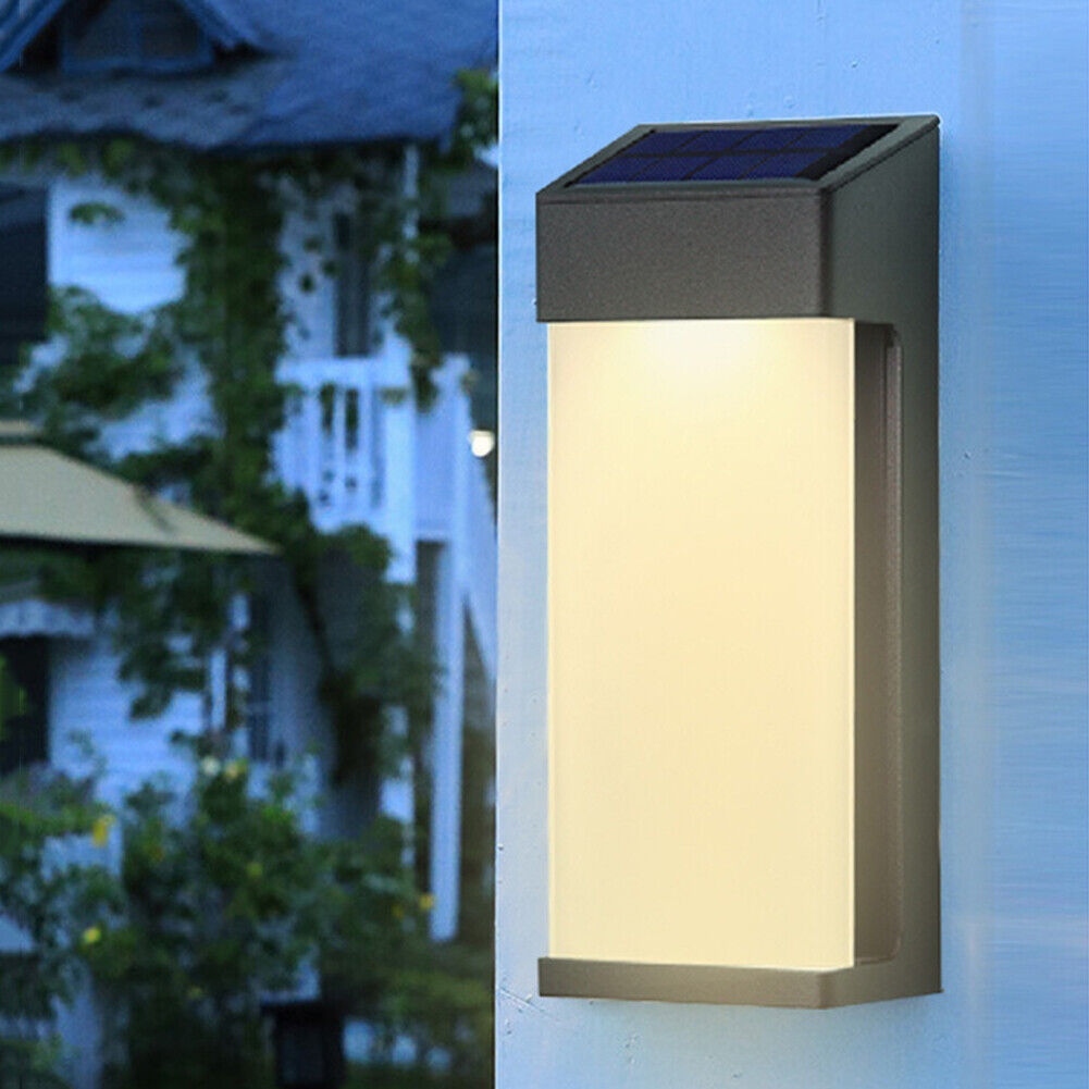 LED Solar Wall Lights Outdoor Waterproof Light Control Lamp Garden Decor
