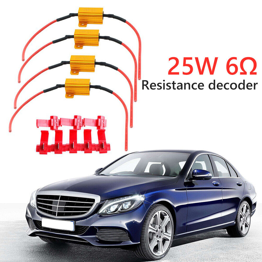 2pcs 25W 6ohm LED Car Light Resistance Load Resistors for Turn Signal Lamp