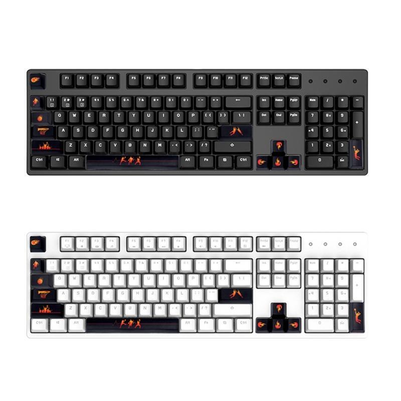12Pcs OEM Profile Keycaps PBT Five-Side Sublimation Space ESC Enter Direction