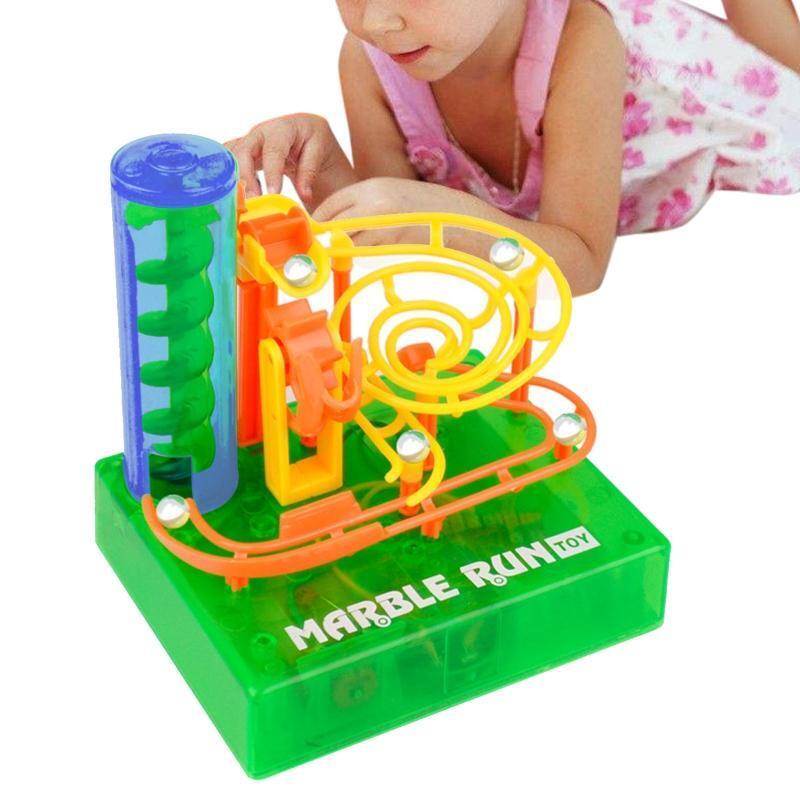 DIY Electric Maze Ball Track Marble Race Run Blocks Inserted Building Blocks for