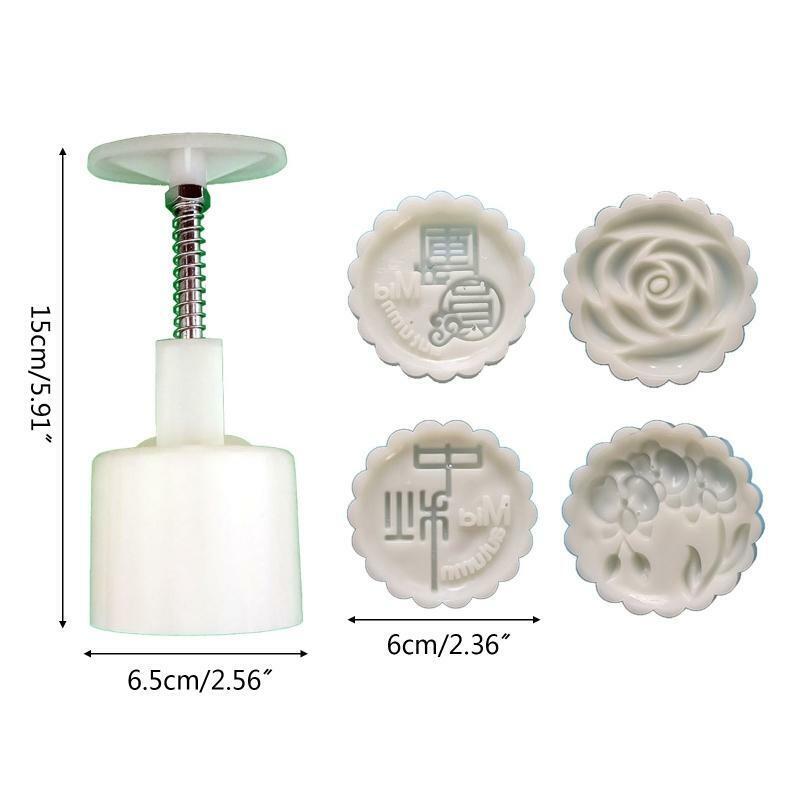 Plastic Mooncake Moulds Baking Accessories Hand-pressing for Mid-Autumn Festival