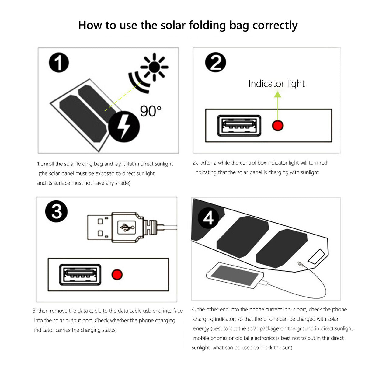20W Folding Solar Cells Charger Outdoor 5V Solar Panels for Phone Charging