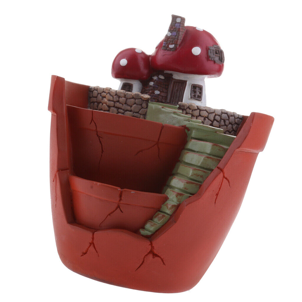 Mushroom House Flowerpot Creative Vertical Broken Bucket Landscape Decor