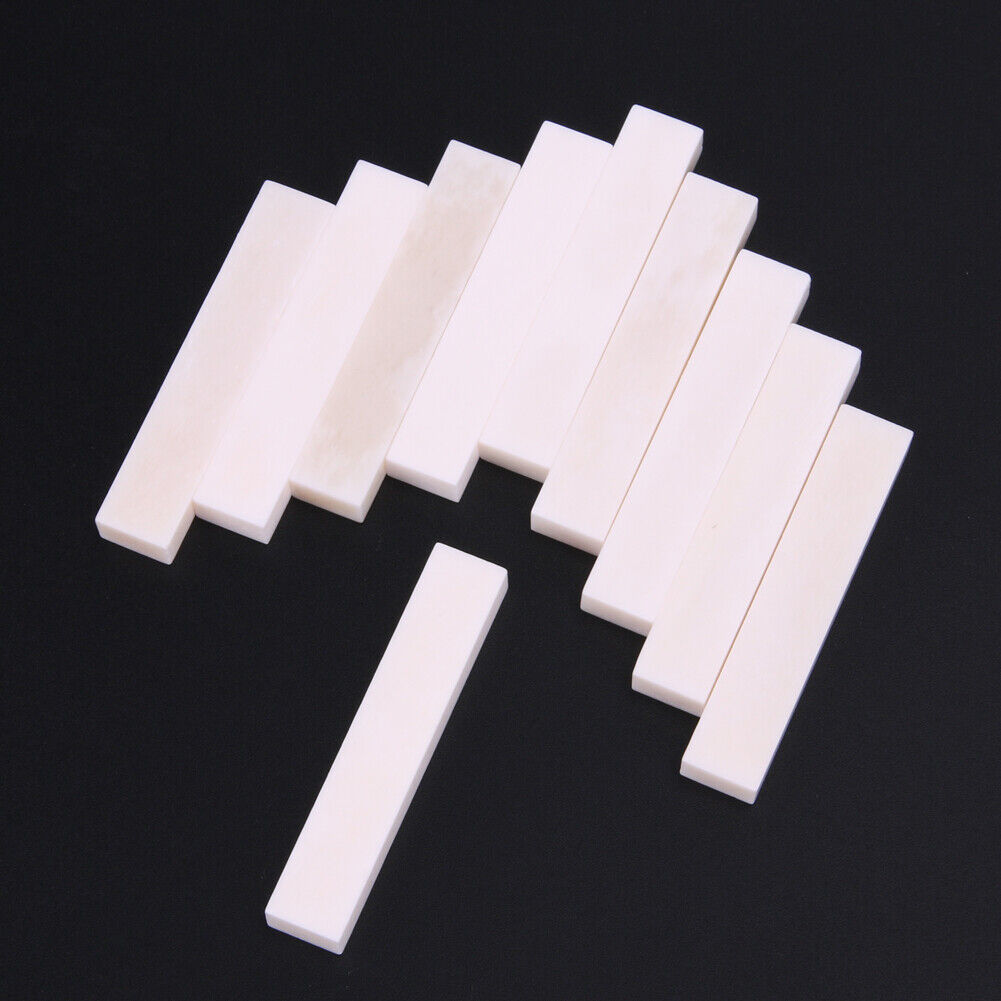 10PCS Best Guitar Bass Real Blank Bone Nut for LP Folk/Classical Guitar