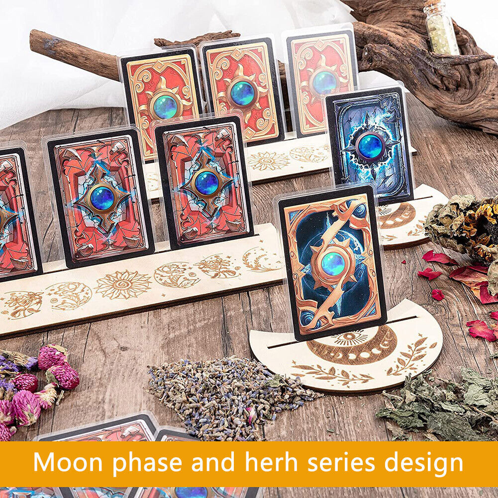 2pcs Wooden Card Stand Witch Divination Tools Altar Tarot Cards Holder (1)